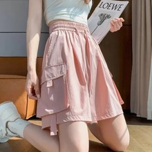 洋气潮流中大女童中腰短裤2025夏季新款酷帅工装五分裤百搭阔腿裤