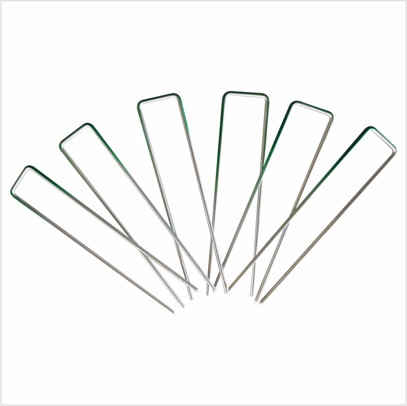 Uñas de césped en forma de U pintura verde uñas de césped uñas verdes uñas de jardinería titular de uñas césped de simulación