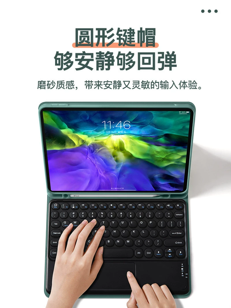 Чехол-защита с клавишами Bluetooth для Apple IPad Air4, 10.2 дюйма, слот для стилуса