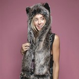 Бархатная мультяшная шапка, шарф, перчатки, европейский стиль