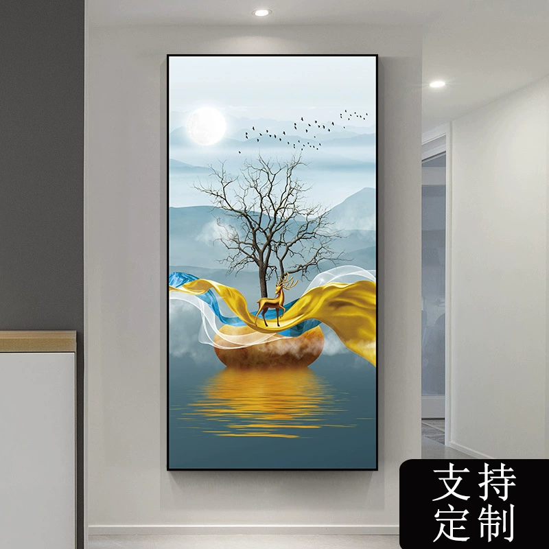 Self-adhesive modern three dimensional stickers on wall, light luxury style, 3D