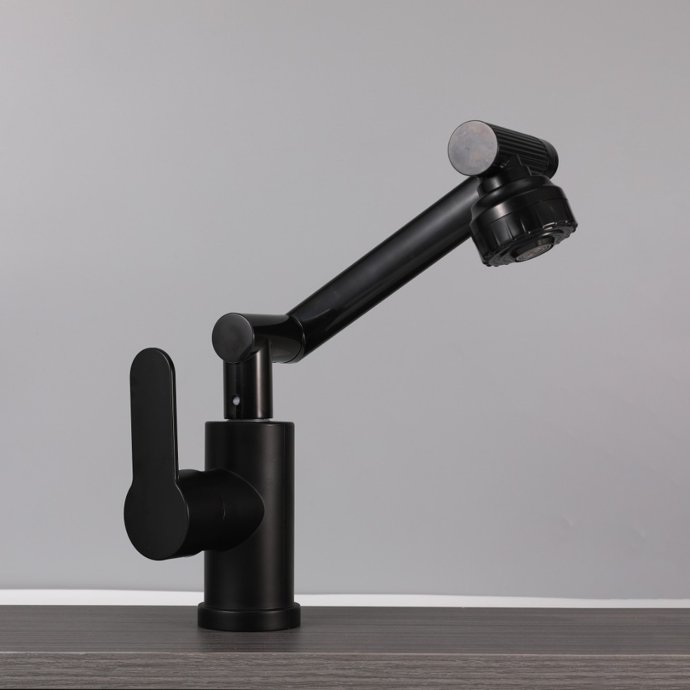 Grifos de lavabo caliente y frío, grifos de brazo robótico rotativos, cocina, baño, lavabo facial, grifos