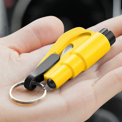 Qəza çəkici Breaker Life-saving Hammer Car Supplies - one-second-window-breaking-tool-yellow-with-test-glass-1-pack