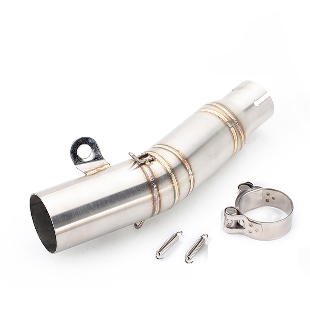 Suitable for Yamaha Yzf-R6 R6 Motorcycle Modified Exhaust Pipe Middle + Tail Section Link Stainless Steel/Carbon