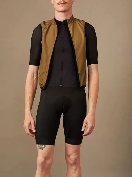 Cycling Suit Windproof Waterproof Riding Vest Double Zipper Sleeveless Riding Coat Back Breathable Mesh