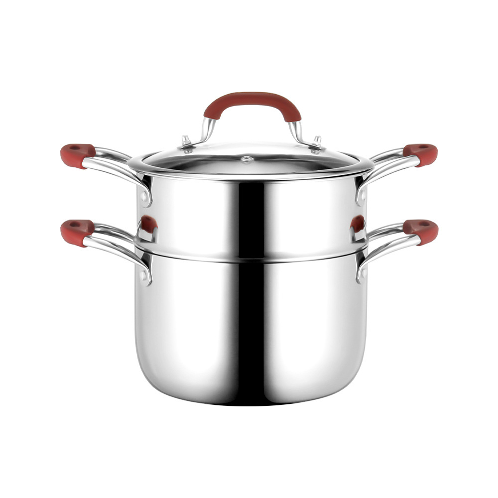 Fábrica directa 304 de acero inoxidable vapor de doble capa al por mayor cocinas cocinas cocinas cocinas de leche caseras cocinas de cocinas de cocinas gruesas