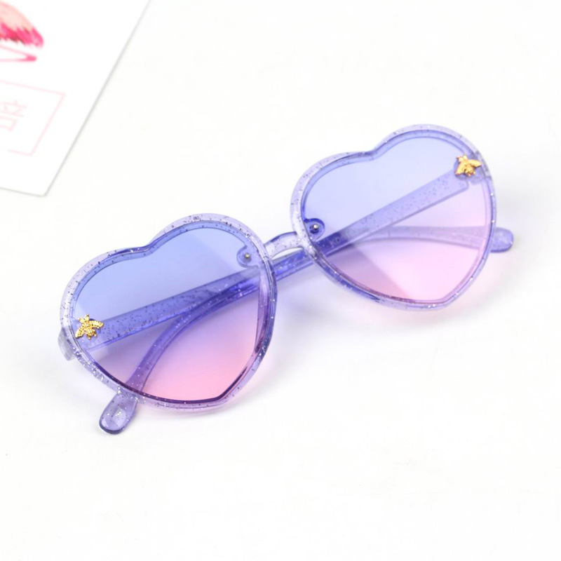 Fashion Heart Shape Pc SpecialShaped Mirror Full Frame Kids Sunglassespicture2