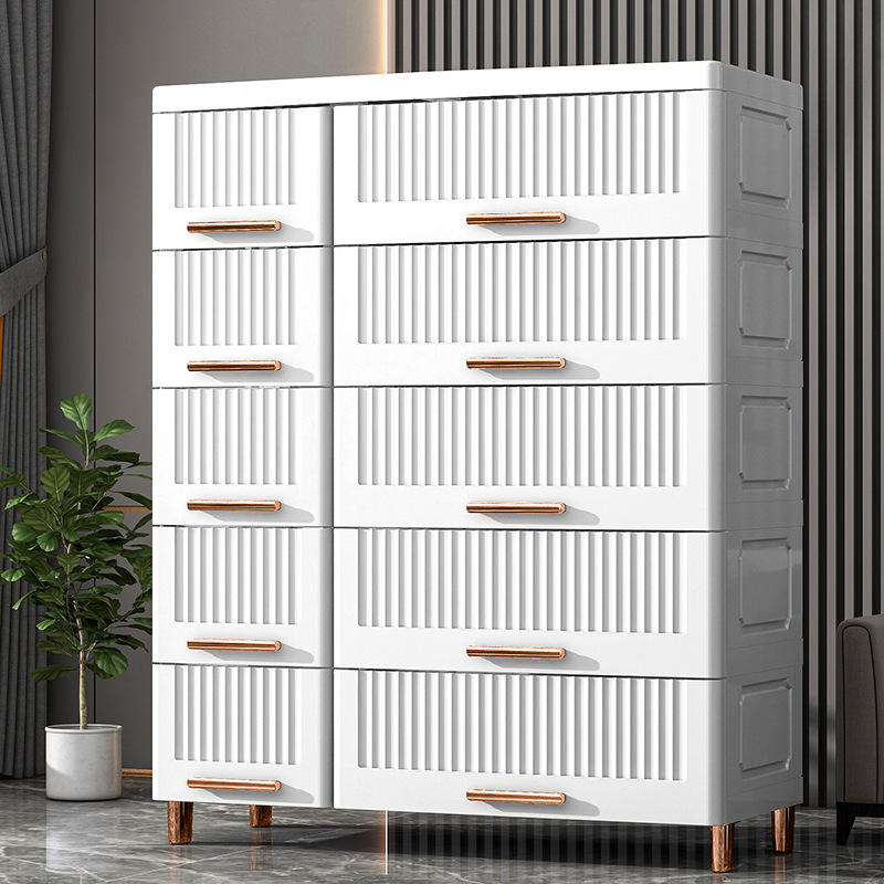 Storage Cabinet Drawer-style Plastic Home Living Room Toy Snack Cabinet Storage Cabinet Multi-layer Clothes Bedside Storage Cabinet