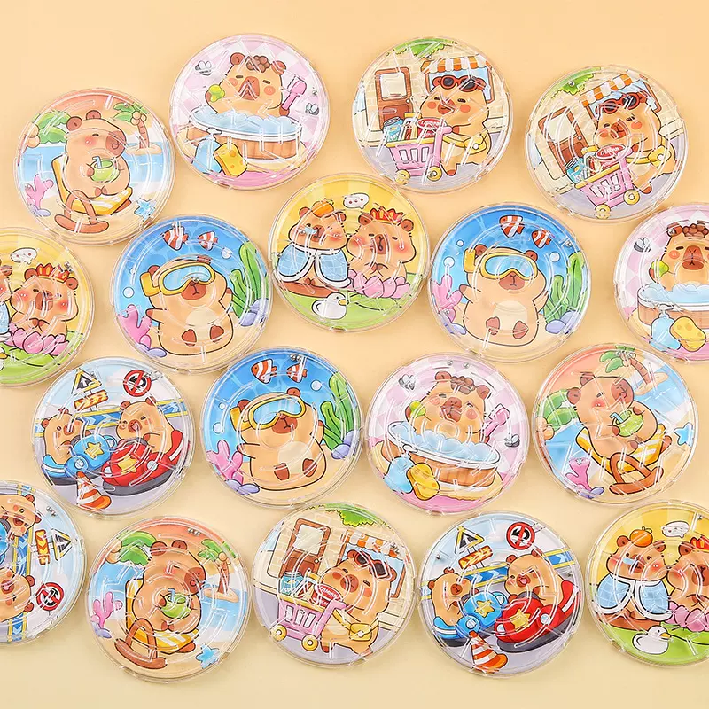 水豚走珠迷宫训练益智玩具掌上平衡滚珠轨道迷宫幼儿园玩具奖励益