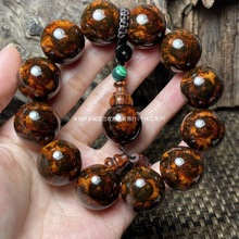 黄花梨老料手串 缅甸黄花梨瘤疤纹佛珠 媲美海南黄花梨一物一拍