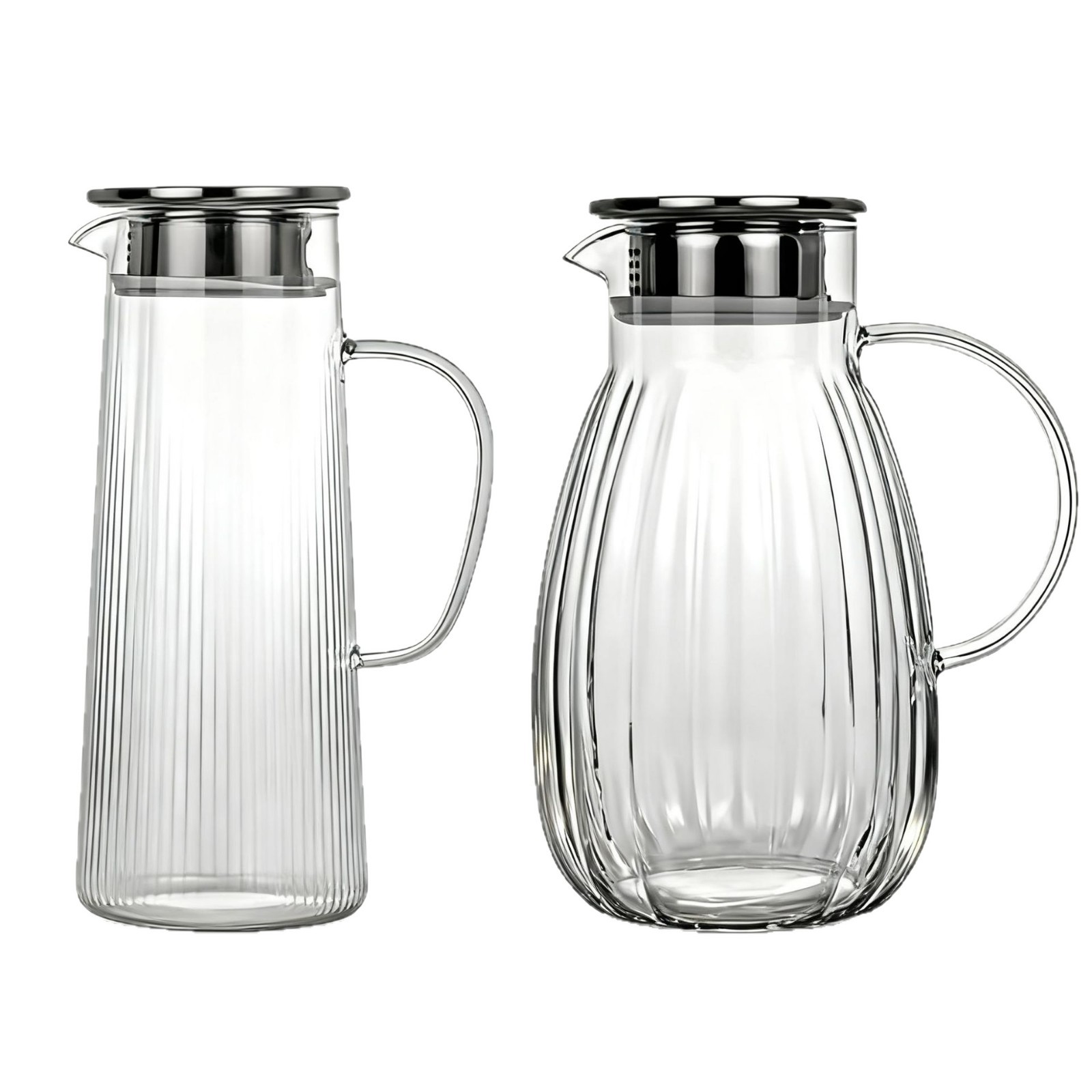 vidrio de alto silicio borosilicato estampado tetera de agua fría con tetera de té resistente a altas temperaturas tetera de bebida caliente tetera de jugo tetera de té doméstica tetera de hierba tetera