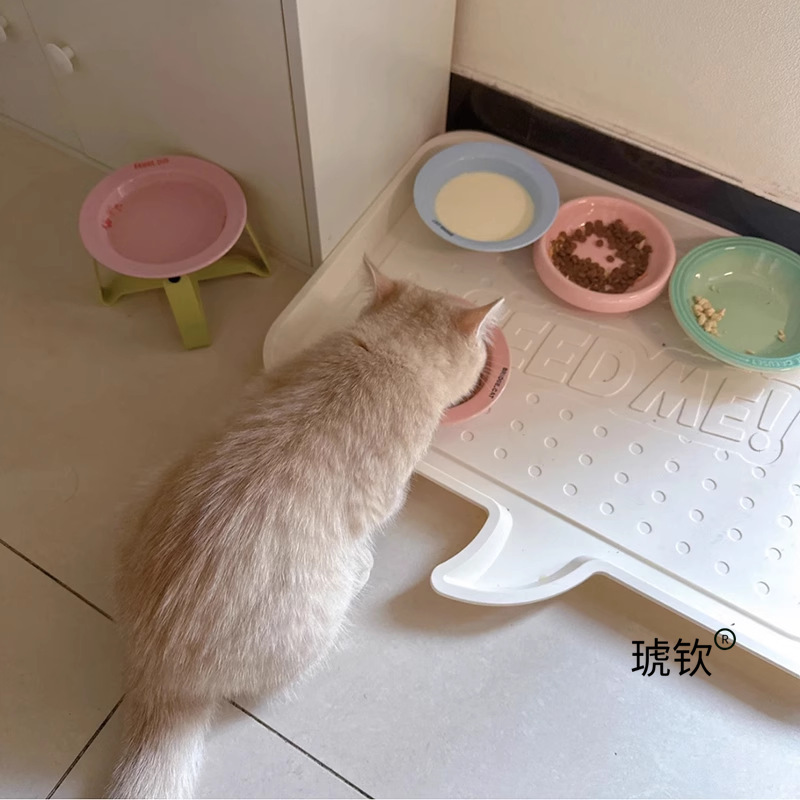 アリスペットプレースマット猫食事マット防水滑り止め大型食器ボウルマットアリス猫ボウルプレート|undefined