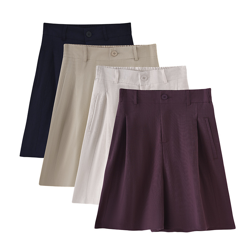 Lyocell Tencel Linen Shorts for Women 2026 Spring and Summer New Straight-Leg Thin Drape Casual Pants Special Offer Lyocell Tencel Linen Shorts for Women 2026 Spring and Summer New Straight-Leg Thin Drape Casual Pants Special Offer