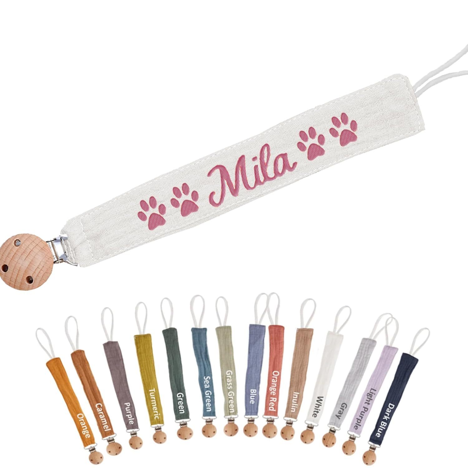 ins bordado bebé bordado pacificador tetina cadena de bebé diente pequeño juguete anti-cadena cabelga de leche de haya