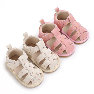 New Casual Fashion Summer Baby Girl Princess Shoes Casual Non-slip Printed Toddler Soft Sole Toddler Shoes