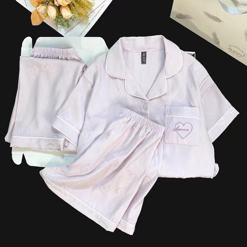 [가슴패드 3종세트] 보라색 사랑자수