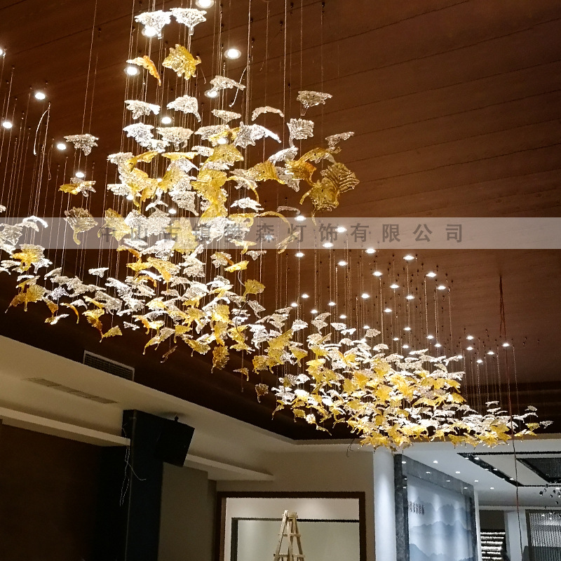 Hotel lobby building lamp non -standard engineering butterfly…