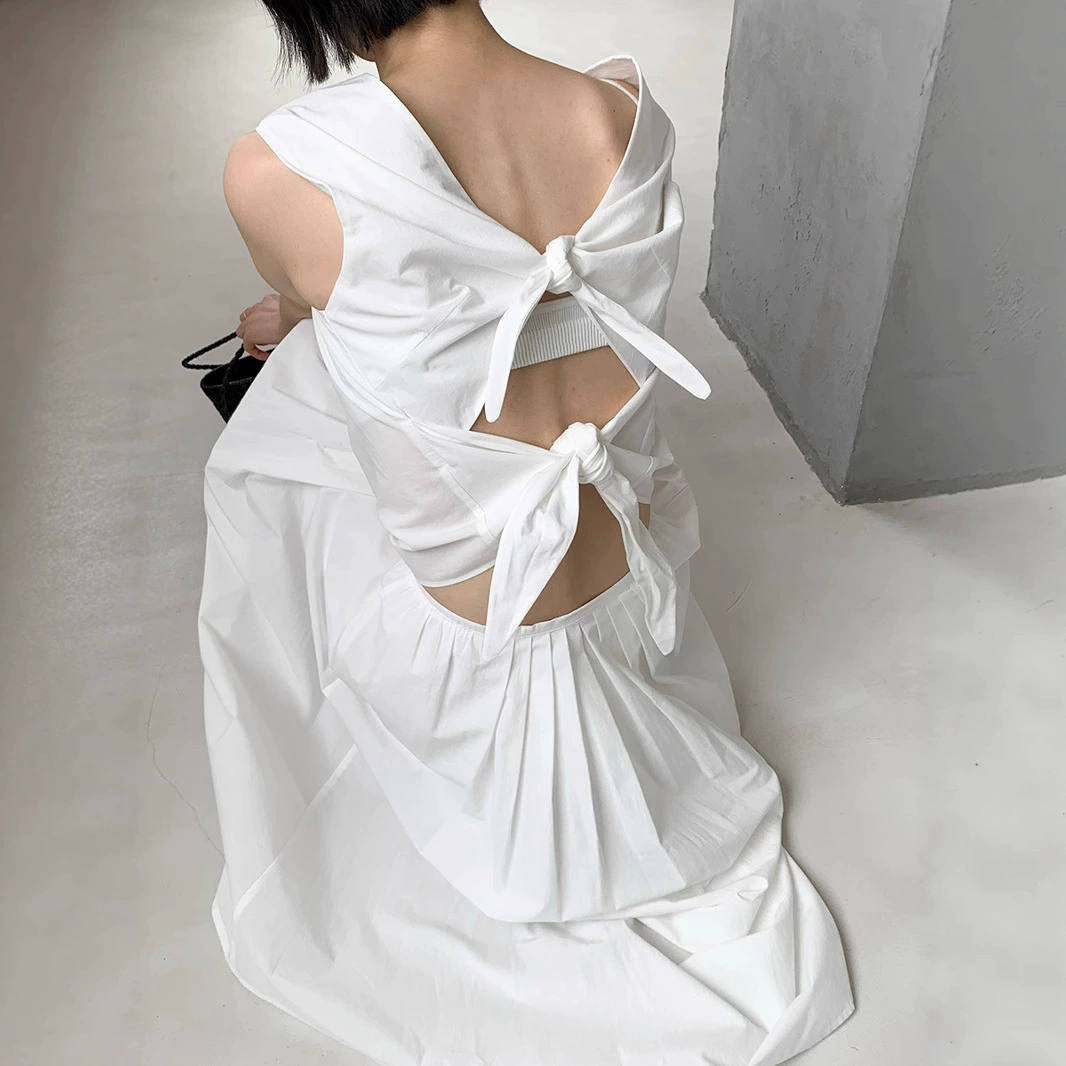 Love and Nancy Thirteen Lines 2025 Summer Korean Style Sleeveless Skin Friendly Strappy Commuting Versatile Irregular Shirt 22370