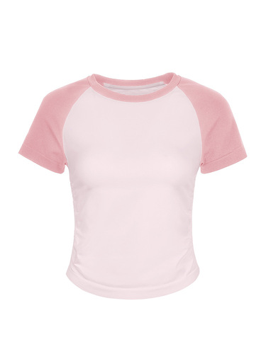 Women's Tight Sleeveless Sports Top, Slimming Yoga Clothes, Fitness Short Sleeve Running Casual Quick-Drying T-Shirt