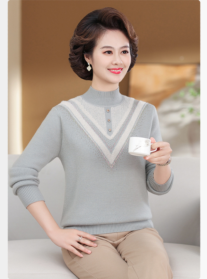 E5897 890K ÁO LEN NỮ TAIRYA MÙA XUÂN THU ĐÔNG TRUNG NIÊN DÀY ẤM THỜI TRANG NỮ G03 SẢN PHẨM MỚI