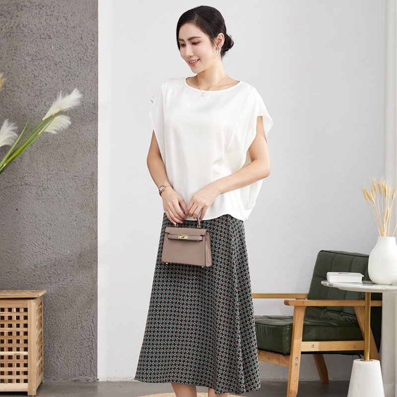 B6257 1810K ÁO THUN NỮ JIATDC NGẮN TAY MÙA HÈ THỜI TRANG NỮ LỤA TƠ TẰM G05 SẢN PHẨM MỚI