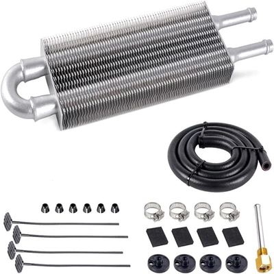 Cross-border special for automobile modification parts air conditioning exhaust tube condenser condenser tube universal oil cooler heat dissipation (car radiator) - 2-rows-of-silver-condensation-tubes