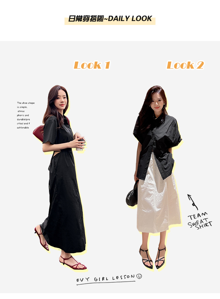 Sandal hở mũi nữ quai mảnh gót mèo con 4 cm phong cách tối giản — Màu đen chi tiết 5