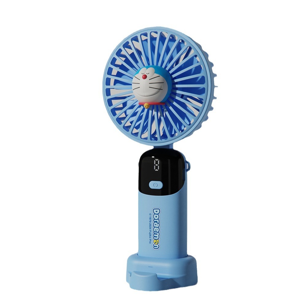 Doraemon handheld fan portable USB small fan rechargeable gift summer small fan handheld mini folding fan