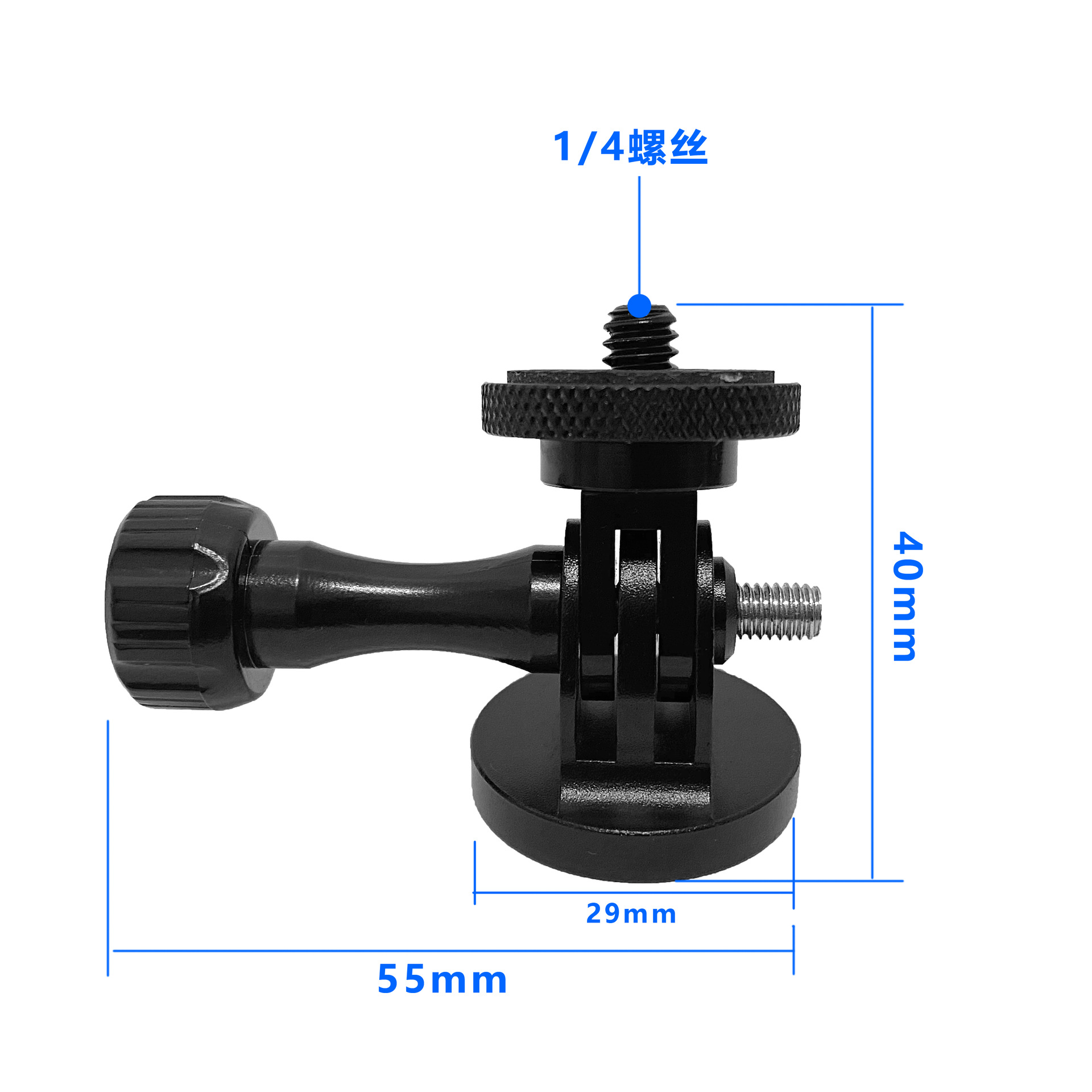 Gopro deportes accesorios de la Cámara sola y doble cabeza 5mm adaptador 360 grados giratoria bicicleta soporte varilla larga tornillo