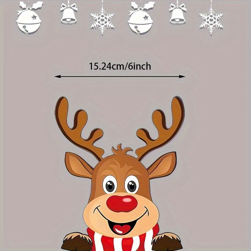 メリークリスマス車両ステッカー防水サンタクロースとトナカイウィンドウデカール車のコンピュータステッカー|undefined