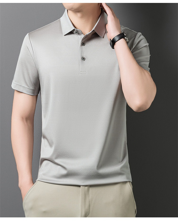 Áo thun nam tay ngắn lụa Mulberry cao cấp cổ tròn — Tây Ban Nha 9623 chi tiết 12