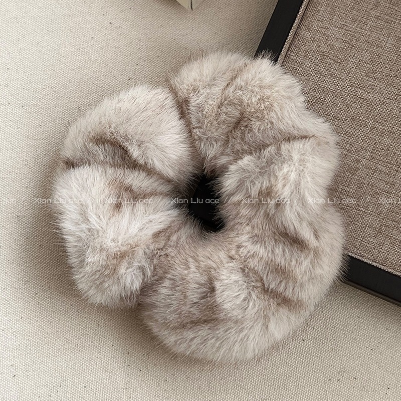 Pluche grote haarcirkel dames haarelastiek hoogwaardige hoge rek haarkoord haaraccessoires_voghion.com