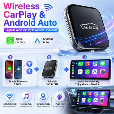Smart Android Auto Android – Simsiz CarPlay və Android Auto