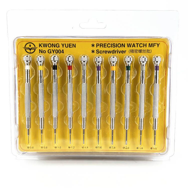 修表工具 10支全钢套装螺丝批 螺丝刀 一字十字起子 手表钟表维修