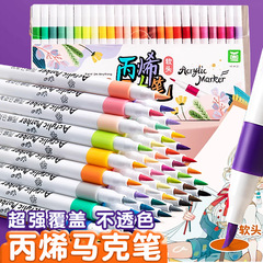 アクリルのマークペンは色を通さないで畳むことができます。