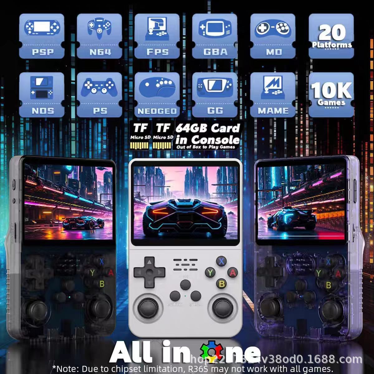 Cross-border new R36S HD PS1 open source handheld PSP retro portable arcade game GBA handheld game machine