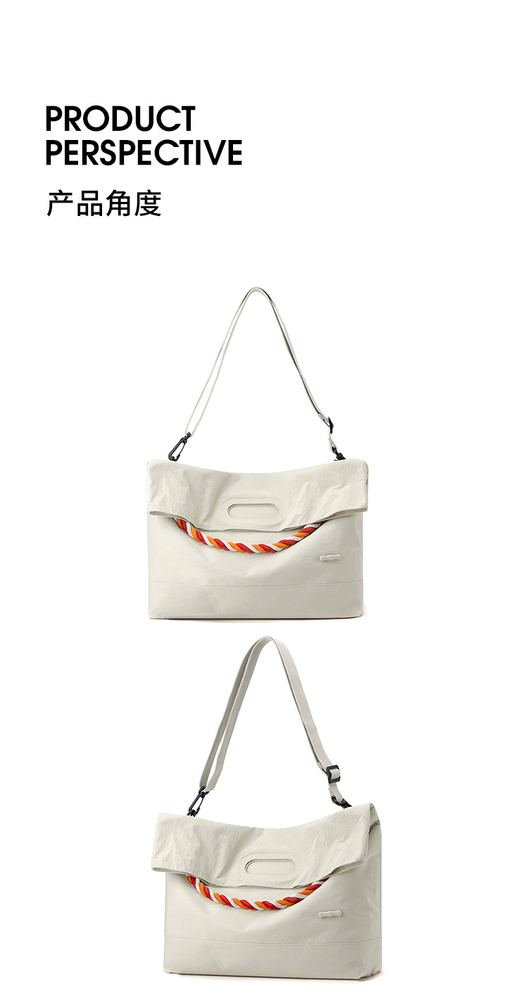 Colorful Fox's new niche women's thick-rope nylon fabric large-capacity commuter messenger single-shoulder bag undefined