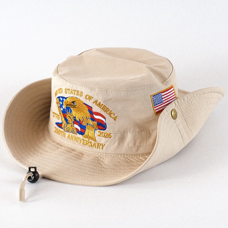 Cross-Border 2026 Usa 250Th Anniversary Commemorative Fisherman Hat with Embroidered Flag and Eagle Sun Hat, Hot Selling Export Bucket Hat Cross-Border 2026 Usa 250Th Anniversary Commemorative Fisherman Hat with Embroidered Flag and Eagle Sun Hat, Hot Selling Export Bucket Hat