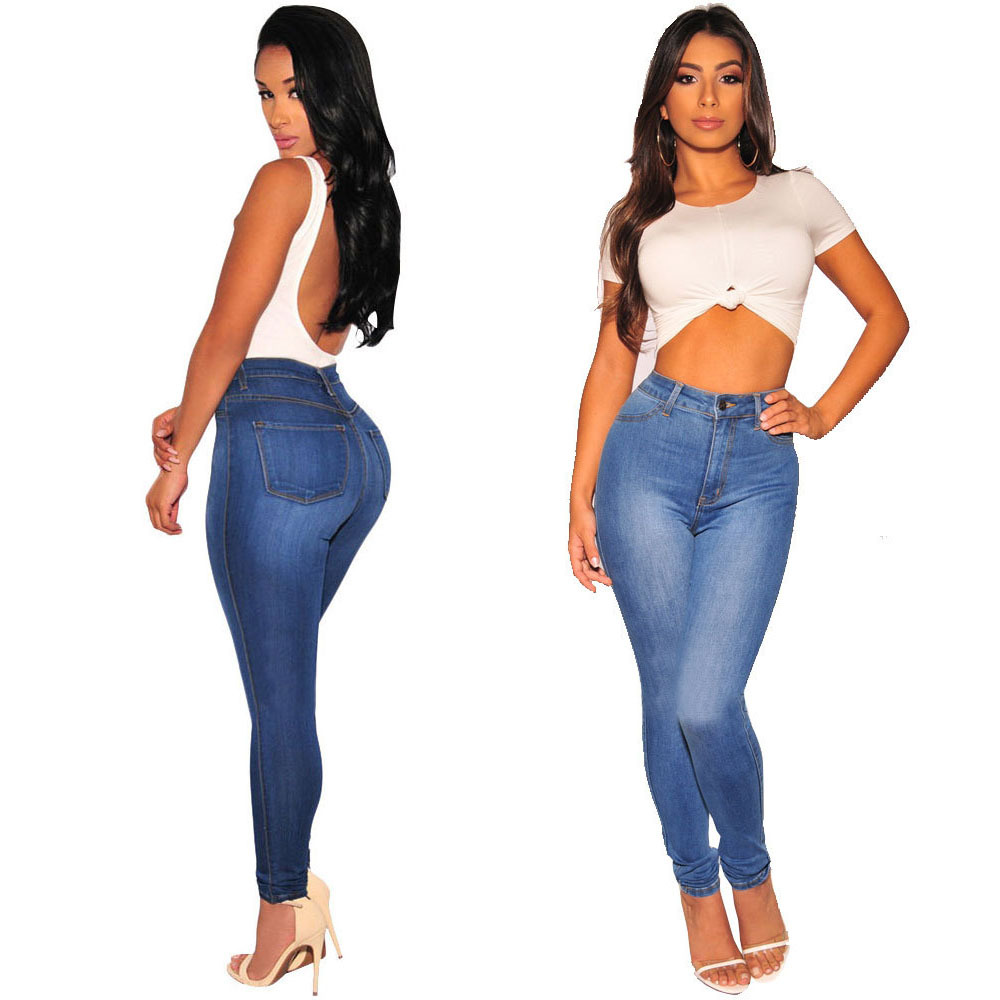 Dames jeans hoge taille skinny broek voor een stijlvolle look_voghion.com