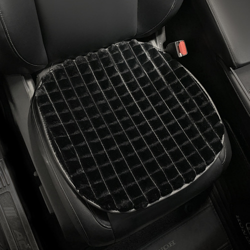 Car seat cushion winter plush women's car seat cushion Internet celebrity simple seat heating cushion single piece universal for all seasons