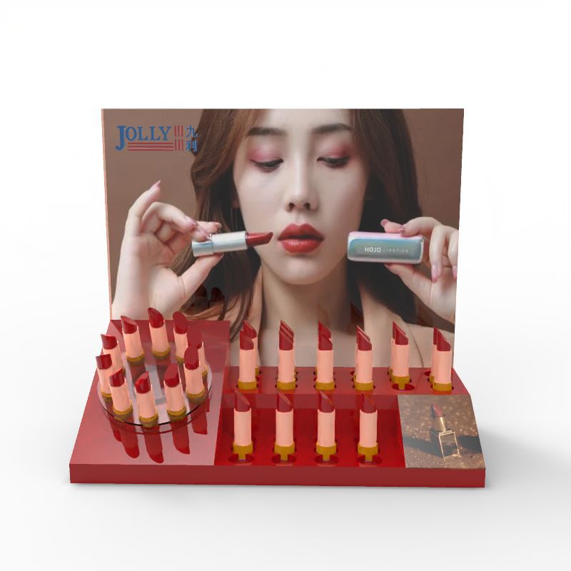 工厂批发亚克力美妆展示架唇膏收纳整理台化妆品口红展示台