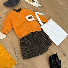 儿童毛衣开衫秋冬新款2025女童外套针织衫中小童韩版毛衣宝宝衣服