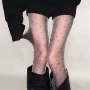 闪光辣妹珠光波点黑丝
