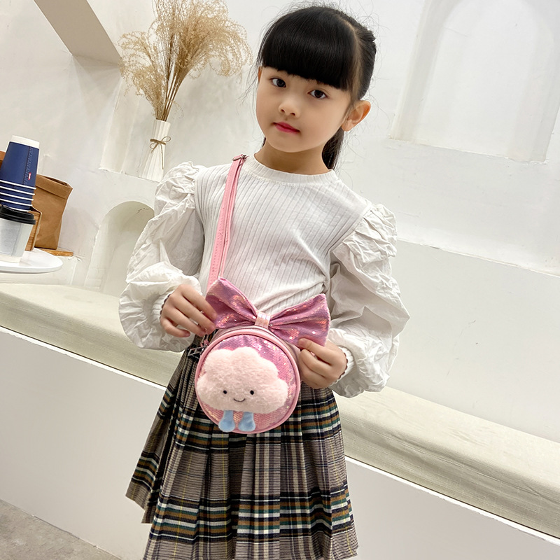 2021夏季新款儿童斜挎包亮片pu零钱配饰包可爱女童单肩装饰包批发|ms