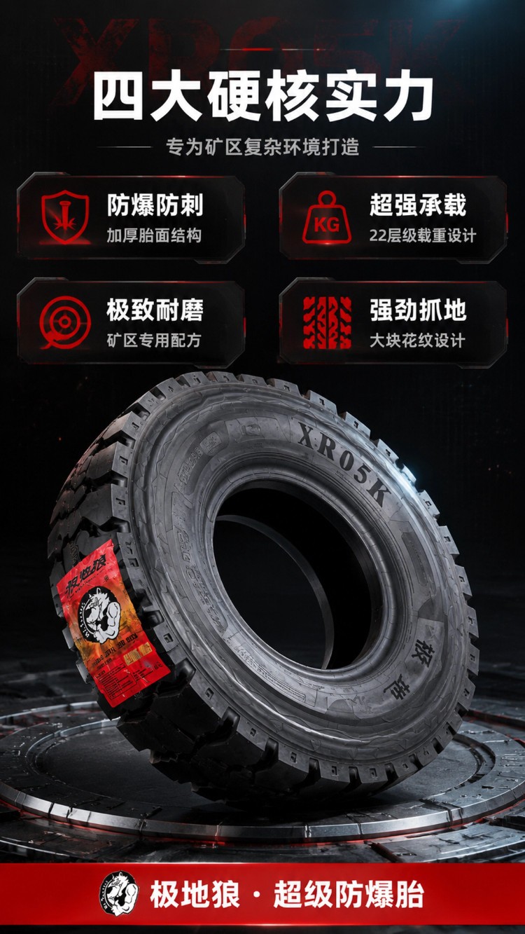 Polar Wolf mining explosion-proof tires 1200R20 1100R20 front four rear eight for dump trucks and heavy-duty trucks steel wire tires