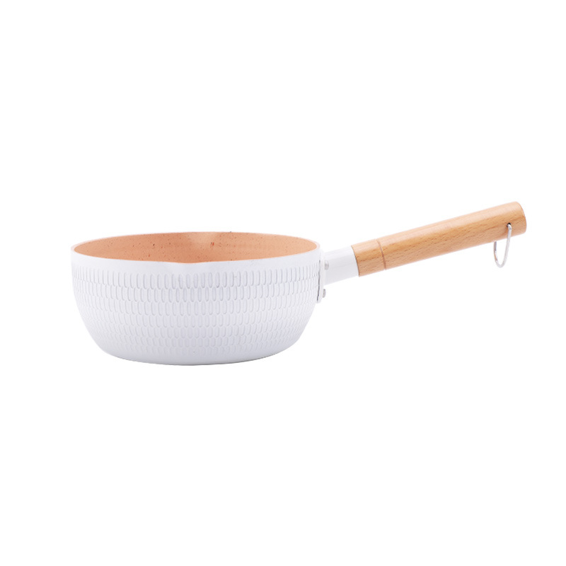 Venta al por mayor de estilo japonés nieve olla plana bebé comida suplemento olla hogar maifan piedra pequeña olla de leche hogar multifuncional olla de sopa de fideos instantáneos