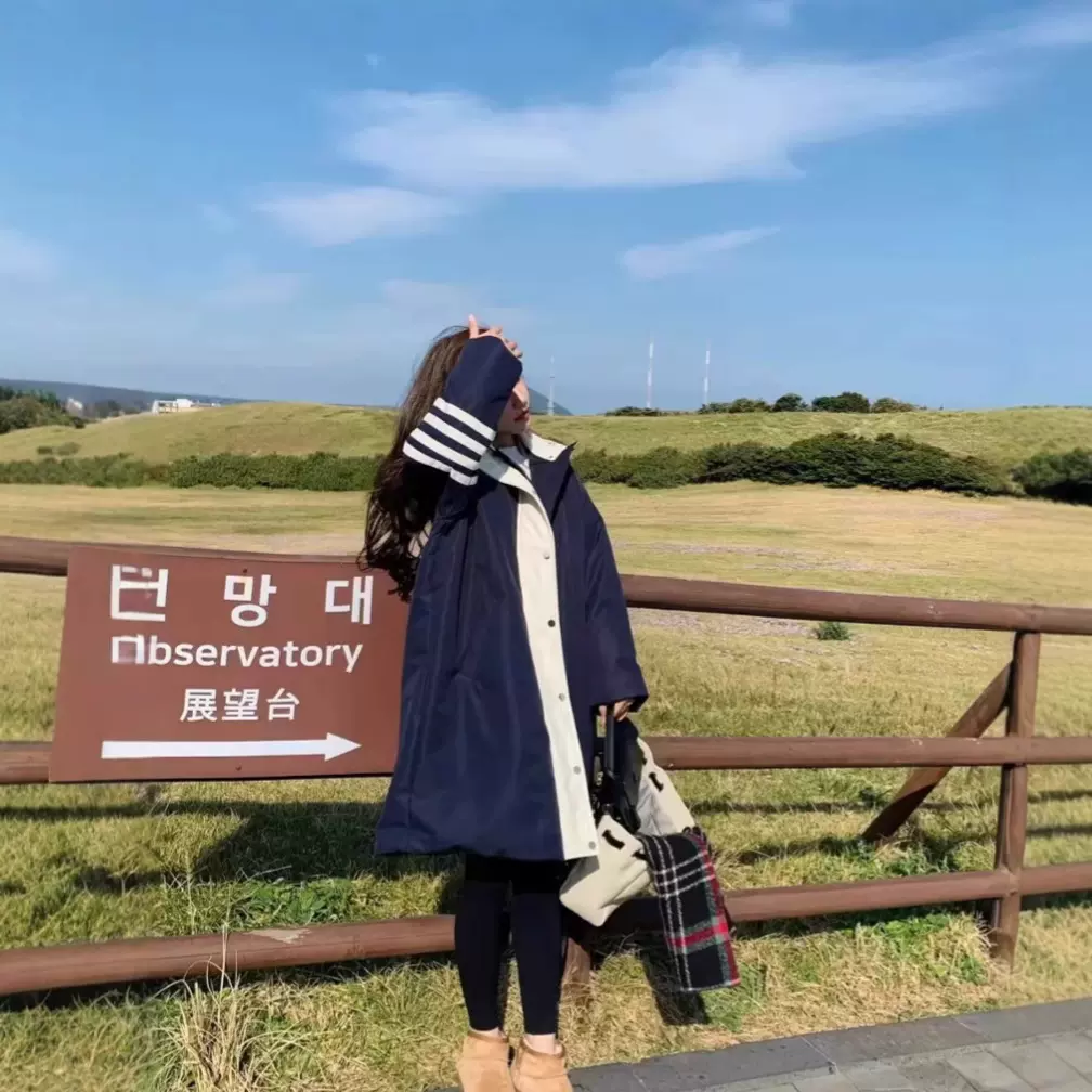 工厂直销！！爆款tb2024冬韩系休闲风中长款派克服羽绒服男女同款