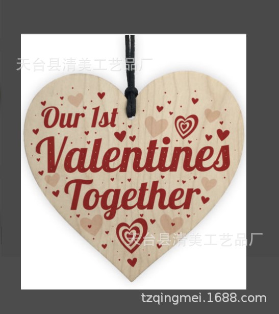 Colgante de pieza de madera de amor estilo amor 1 paquete