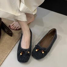 THEDOUDOU 软底晚晚温柔豆豆单鞋女2025芭蕾舞鞋奶奶配裙子瓢鞋潮