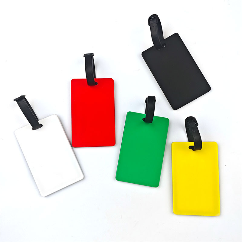 Cross-border new design: custom-made PVC luggage tags with resin coating, soft rubber, silicone covers, creative cartoon designs, and solid colors